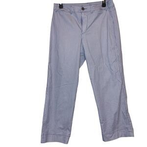 Old Navy Cropped Pinstripe Pants Women’s Size 8 Blue White Casual Chic